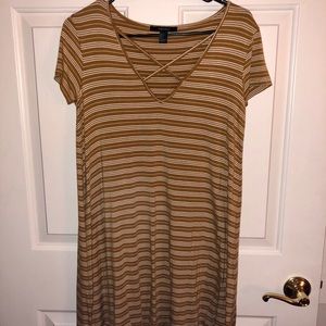 Forever 21 Dresses - Yellow/white striped flowy dress Forever 21 Dresses - Yellow/white striped flowy dress